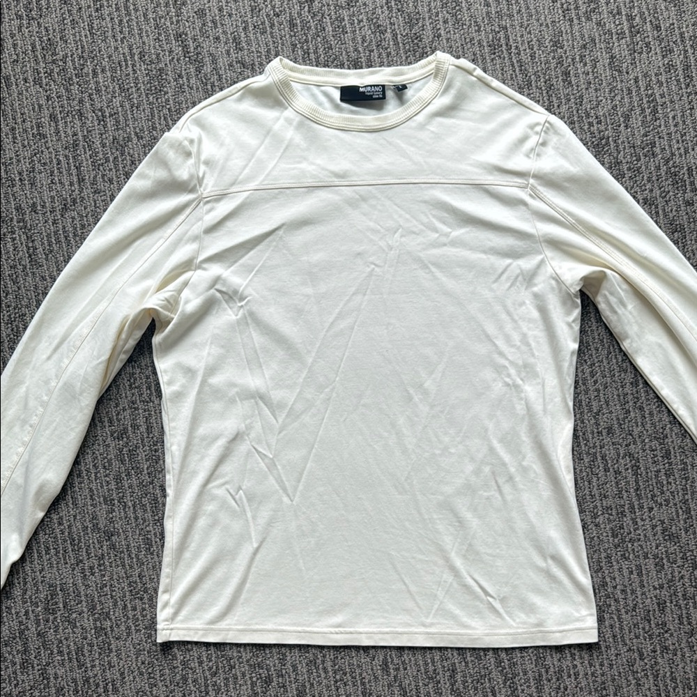 Men's Cream Long Sleeve Shirt
